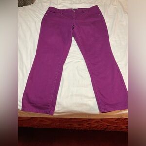 White House Black Market purple ankle jeans size 12